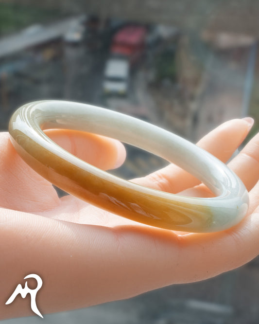 黃翡翠福鐲 61mm