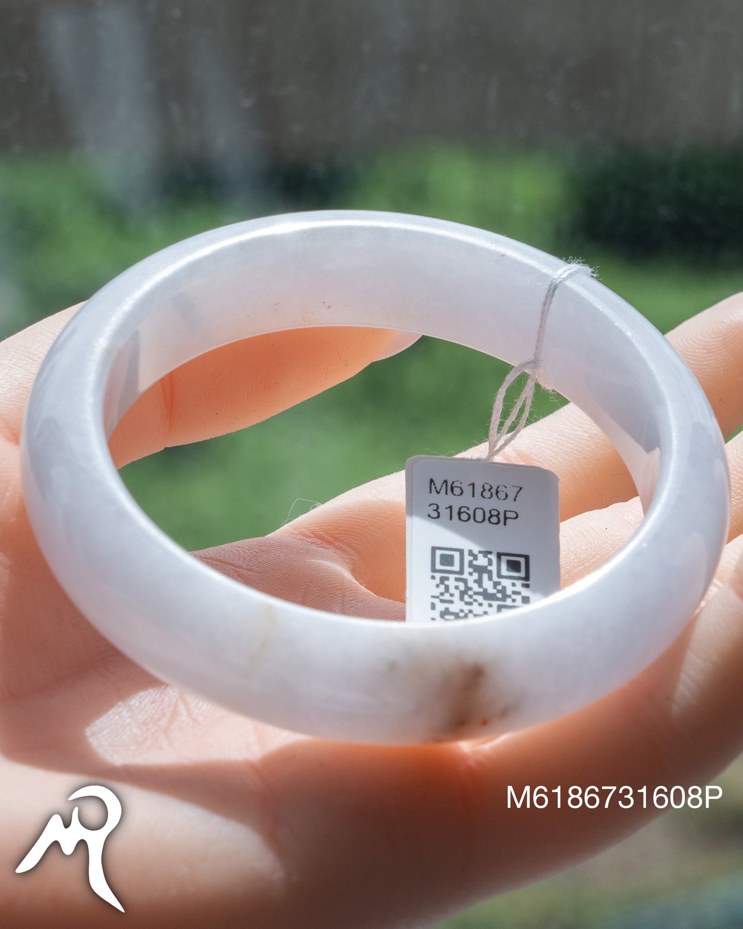 粉紫羅蘭帶紅翡手鈪 54mm