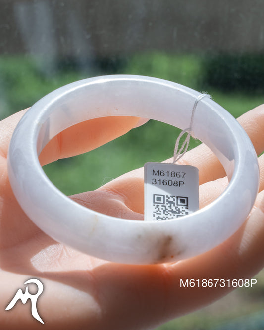 粉紫羅蘭帶紅翡手鈪 54mm