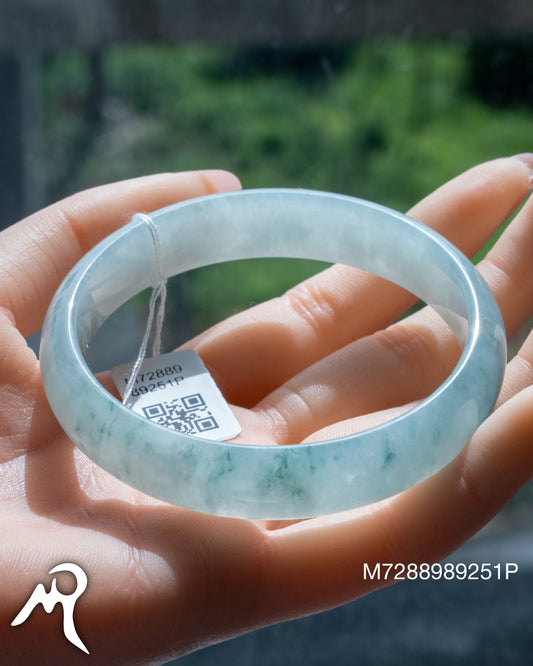 冰川藍飄花平安鐲 61mm